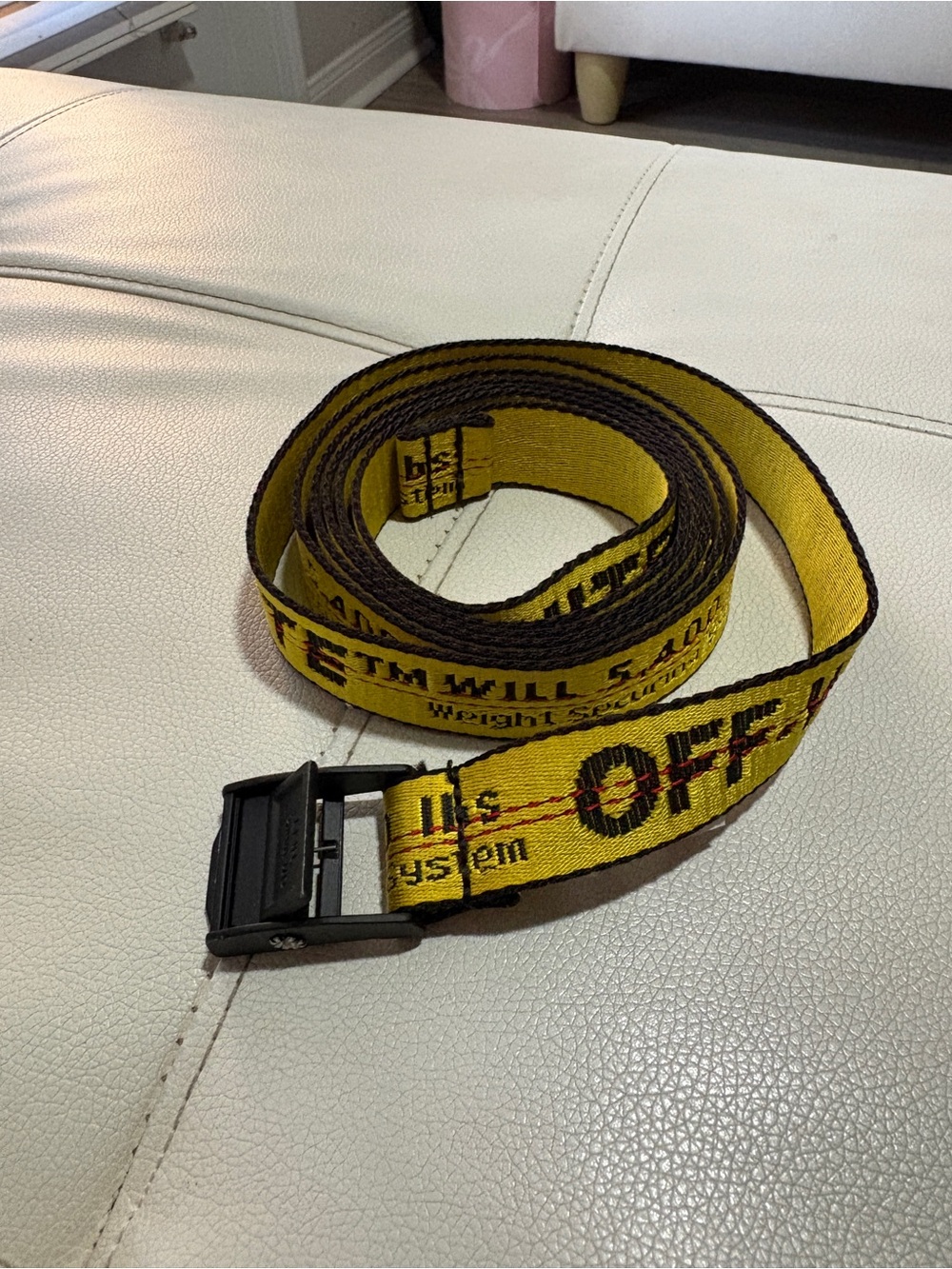 Off-White Yellow and Black Industrial Belt
